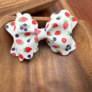 Brand New Handmade Ribbon Clip Summer Berries Babies Girls